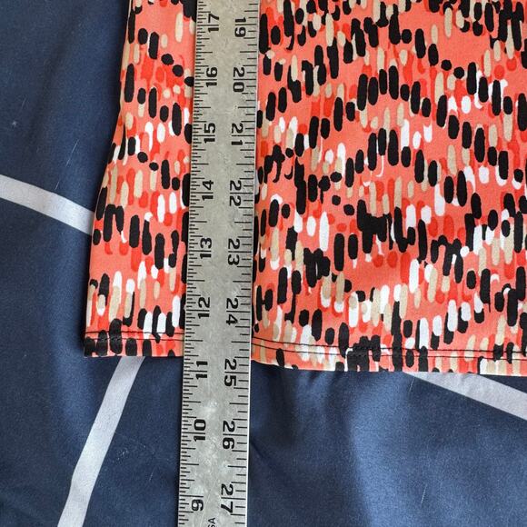 Notations Geometric Print Short Sleeve Blouse Women’s Medium Stretch - Picture 4 of 6